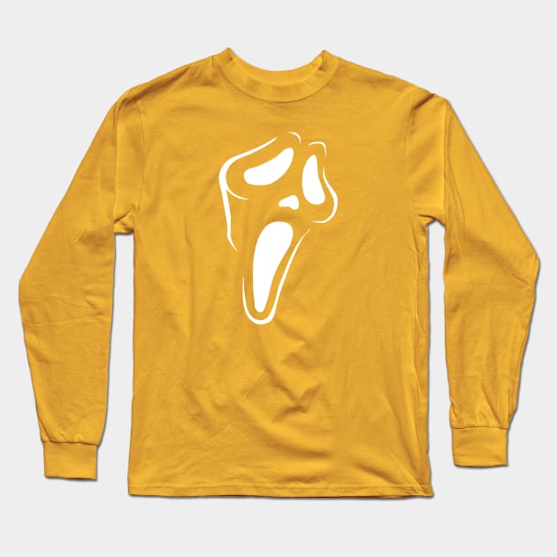 Scary Face Long Sleeve T-Shirt by Madhav